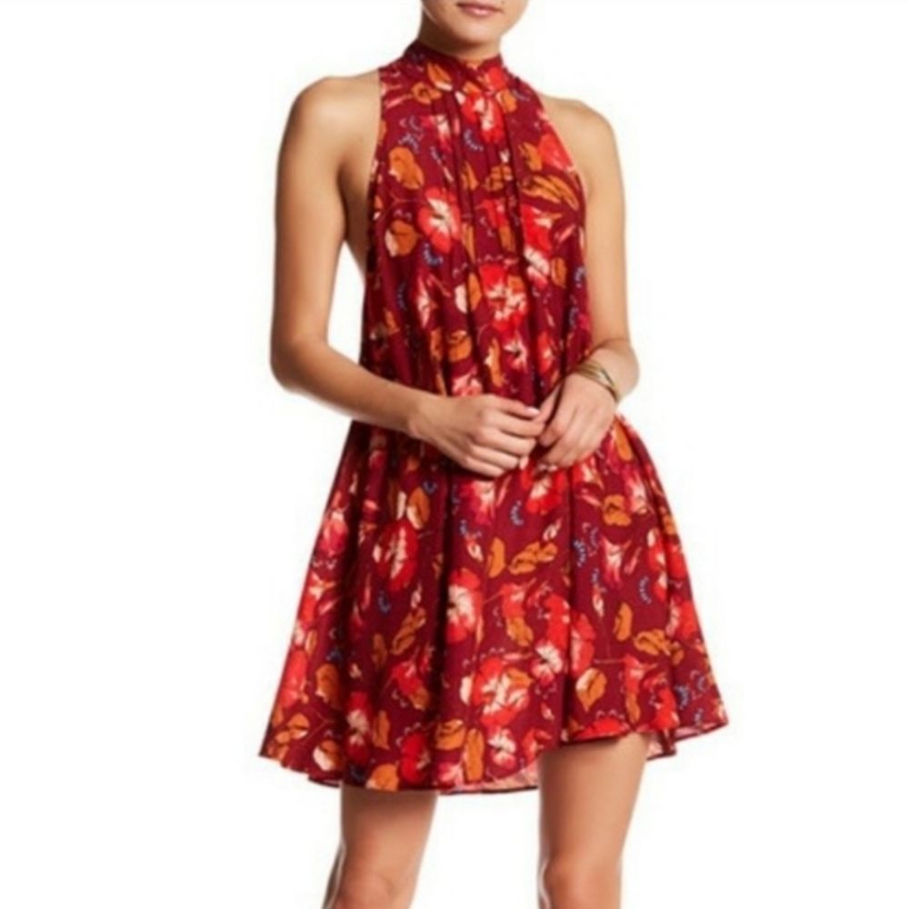 EC FREE PEOPLE FLORAL MINI SLIP DRESS SZ. XS